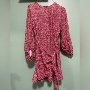 Polly Red Floral Dress!